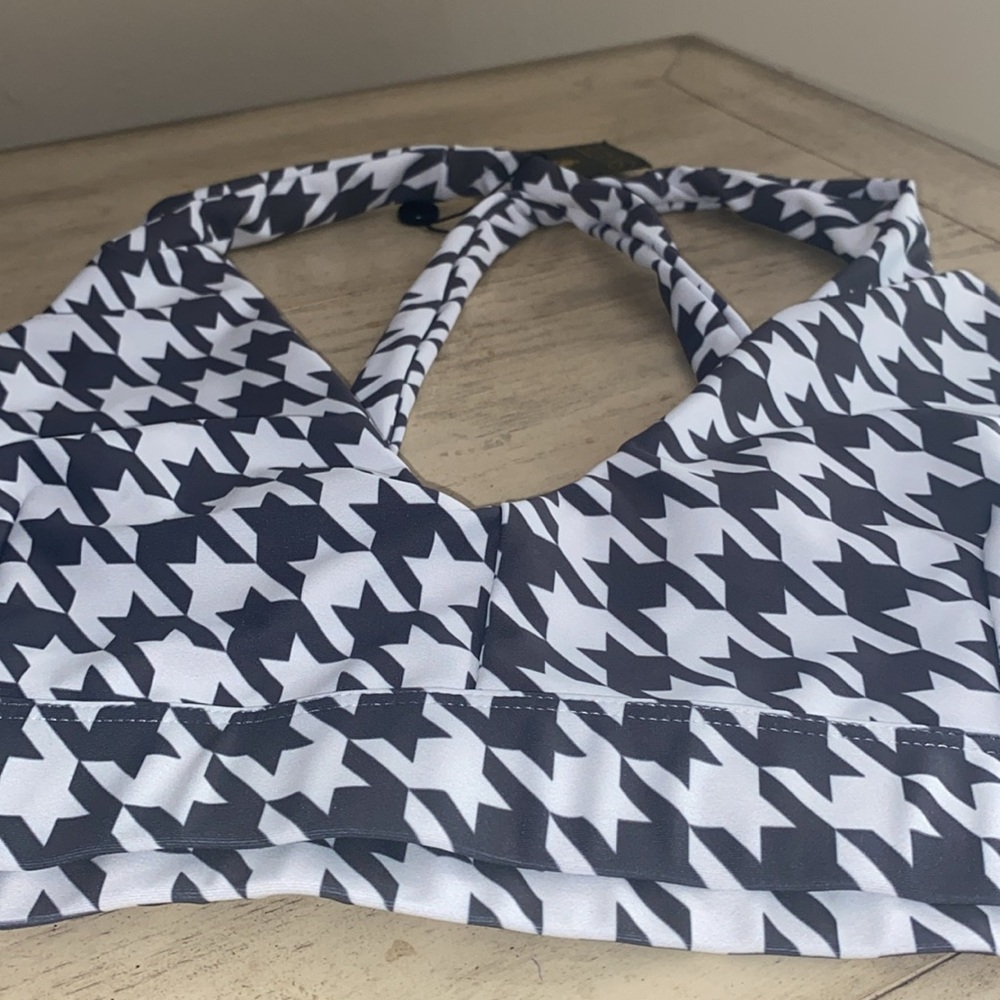 New Skatie X-Large Sports Bra, Grey/White super stretch, complete comfort - Picture 3 of 6